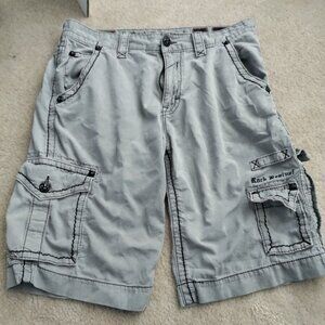 Rock Revival 36 Mens Cargo Shorts Slim Gray Designed Exclusively For Buckle GUC